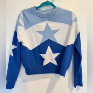 ⭐️ Retro Star Power Cropped Sweater | Y2K Aesthetic